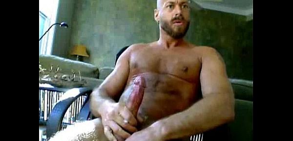  Hunk awesome and yummy cock jerking off before work